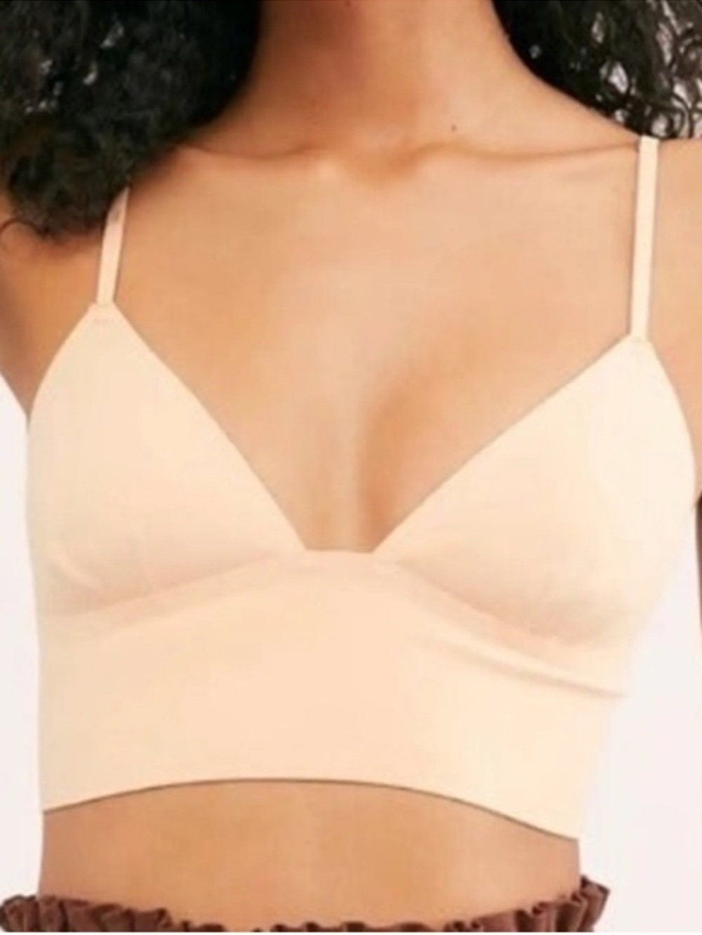 NWT Pepper Everywear Longline Bralette in Buff, XS